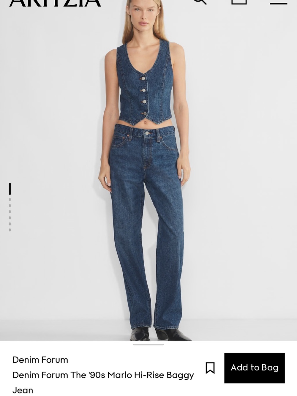 Denim Forum Straight-Leg Jeans in Dark Blue Wash